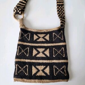 Handmade‎ Guatemala Morral Maya Shoulder Bag Wool Geometric Boho Hippie Aztec